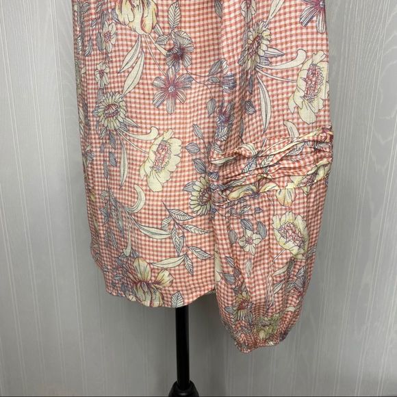 LC Lauren Conrad floral pheasant boho shirt Size XS - Picture 6 of 11